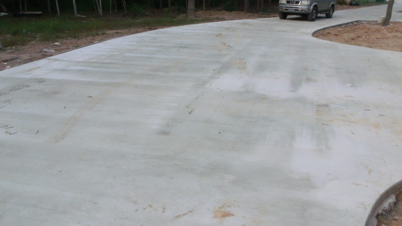 Cement driveway