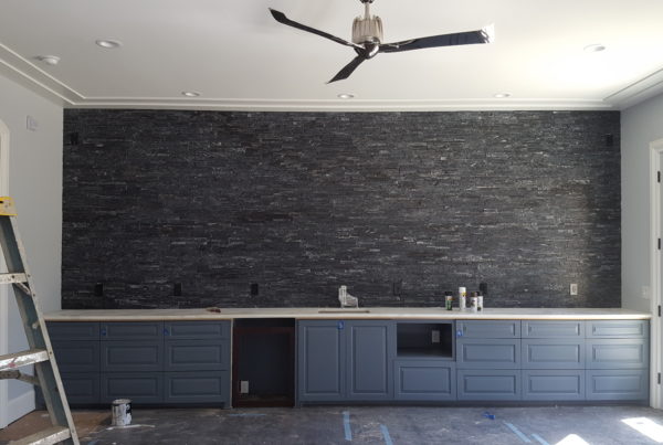 Serene stone feature wall