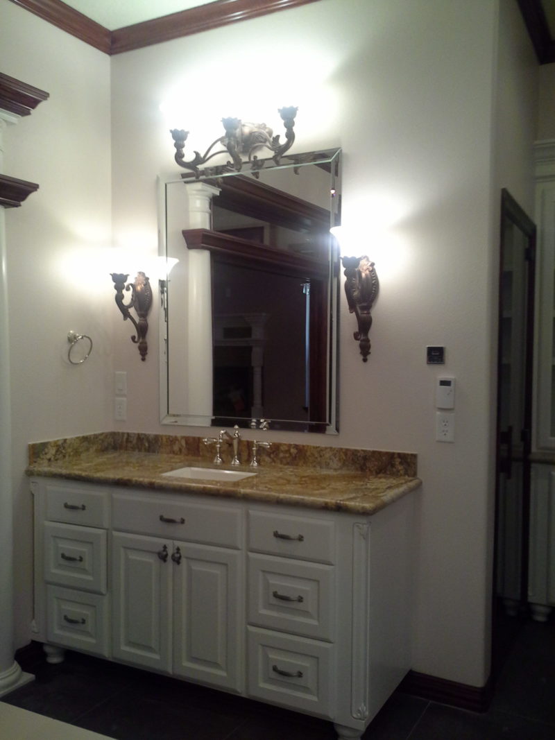 Marble bathroom vanity